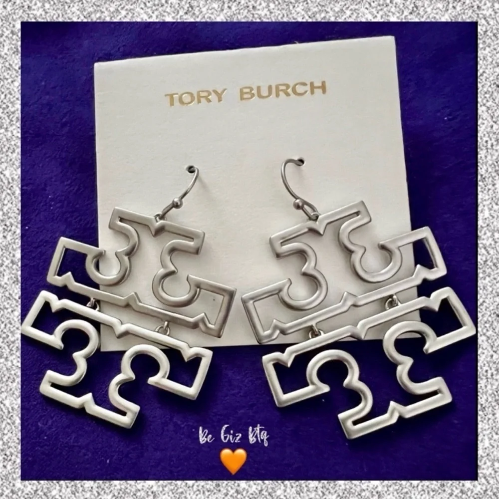 Tory Burch Authentic Silver Earrings At Awesome Prices To Buy Now & Save